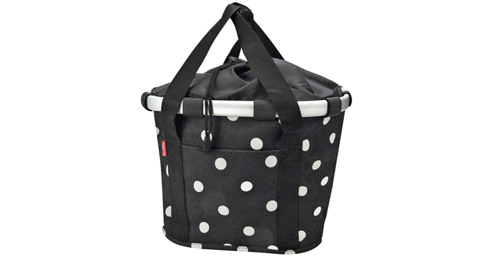 Klickfix Bikebasket, white dots első kosár Kerékpáros táskák, kosarak