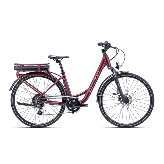 CTM E-Terra 28" elektromos kerékpár, bordó