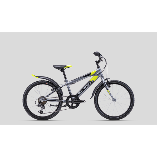 CTM 20" Scooby 2.0 6S szürke-lime kerékpár, 10.7 kg