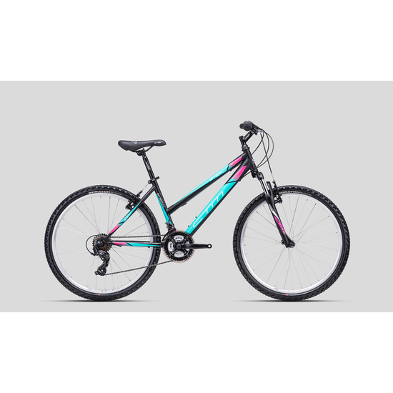 CTM Stefi 2.0 L fekete-türkiz kerékpár, 165-180 cm