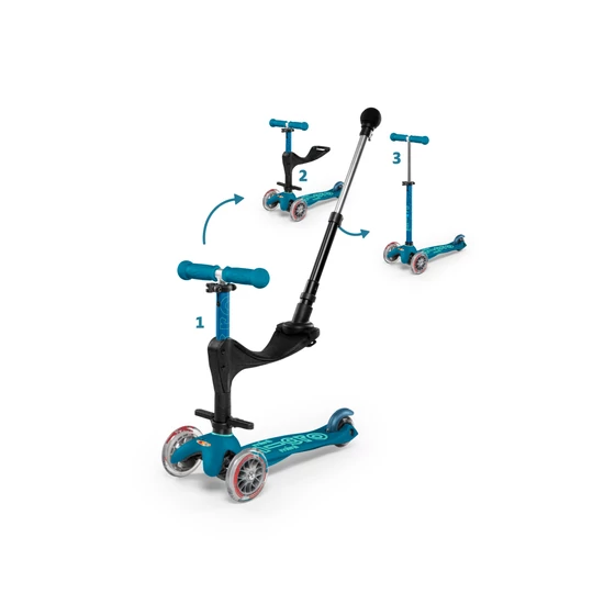 3in1 Mini Micro Deluxe Plus roller, jégkék