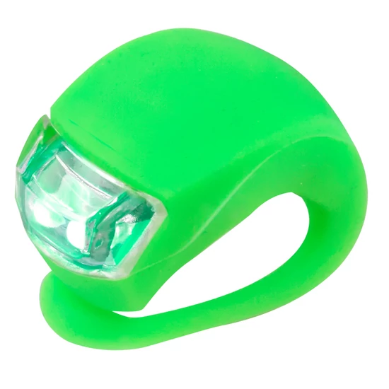 Micro szilikon első lámpa, neonzöld