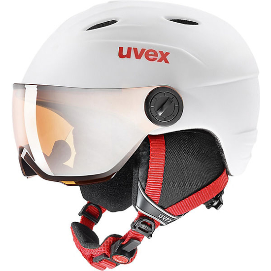 Uvex Junior Visor Pro sísisak, white-red mat, 54-56 cm
