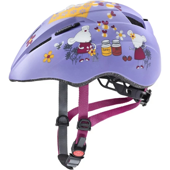 Uvex Kid 2 CC lilac mouse mat bukósisak, 46-52cm