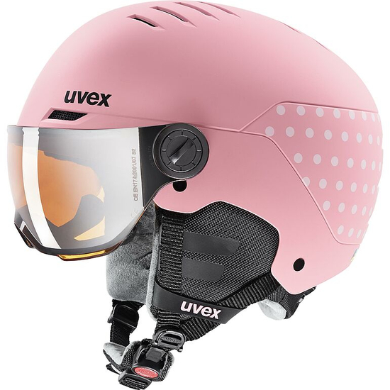Uvex Rocket Jr Visor pink confetti matt sísisak, 51-55 cm