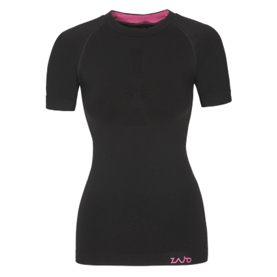 Zajo Contour W T-shirt SS női strech rövid ujjú aláöltözet felső, fekete, XL