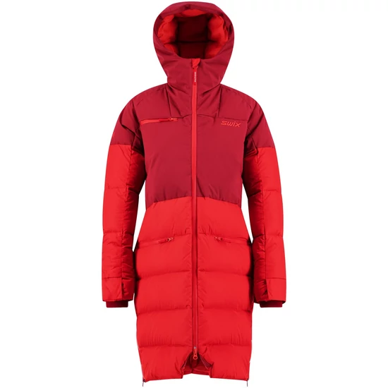 Swix Horizon Down Parka W pehely kabát, piros, XS